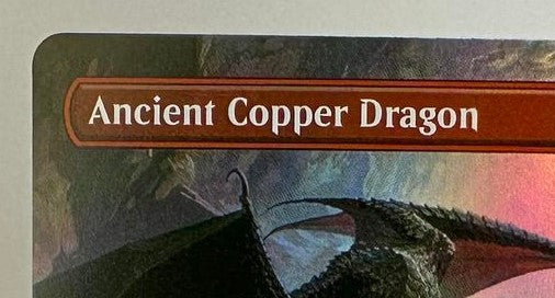 Ancient Copper Dragon Borderless Battle for Baldur's Gate Foil Proxy